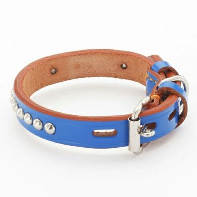 【20%OFF！タイムセール】手縫平首輪中一 24mm ブルー【会員様限定】