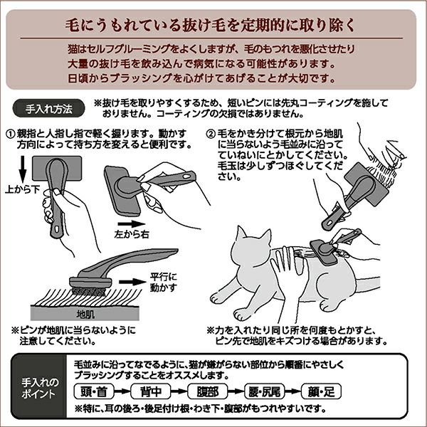 necoco ネココ 短毛種用 スリッカーブラシ | ペティオ オンライン