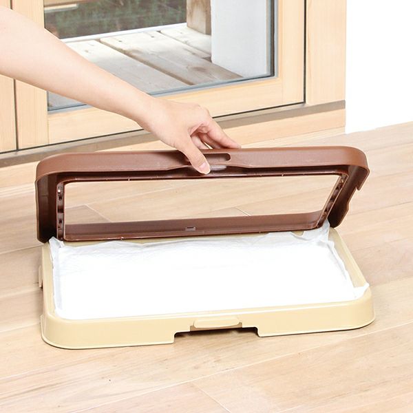 23%OFF】片手でらくらく ドッグトレー ブラウン レギュラー | ペティオ