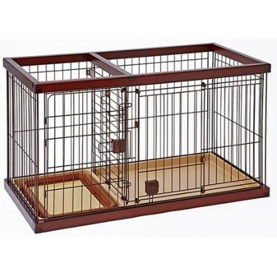 【33%OFF】トイレのしつけが出来る ドッグルームサークル ブラウン スモール
