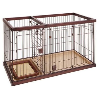 【27%OFF】トイレのしつけが出来る ドッグルームサークル ブラウン レギュラー