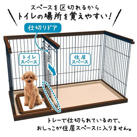 トイレのしつけが出来る ドッグルームサークル ブラウン レギュラー | ペティオ オンライン ショップ本店