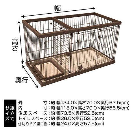 トイレのしつけが出来る ドッグルームサークル ブラウン レギュラー | ペティオ オンライン ショップ本店