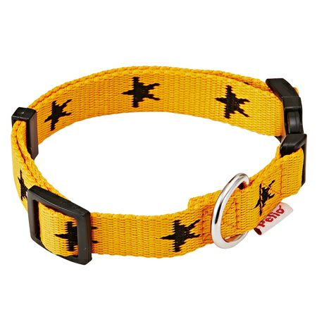 BONDIR 犬用首輪 イエロー&グレー 16〜22cm 10%OFF！スーパーSALE】メリカジ スターカラー M オレンジ【会員様限定