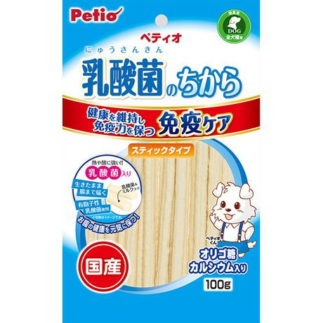 ペティオ犬用おやつ乳酸菌のちからスティックタイプ100g