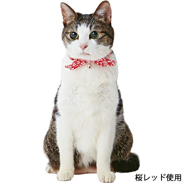 k.h、幅広シュシュつまみ細工、(赤)わんちゃん猫ちゃん用 短毛シュシュ(赤②)つまみ細工付き、わんちゃん猫ちゃん用