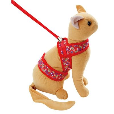Neko Komachi Soft Harness Lead Mari M Red
