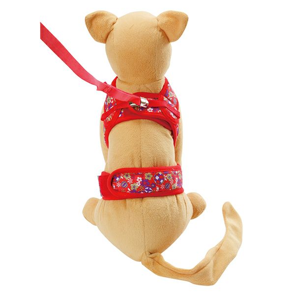10%OFF！スーパーSALE】猫小町ソフトハーネスリード まり S レッド