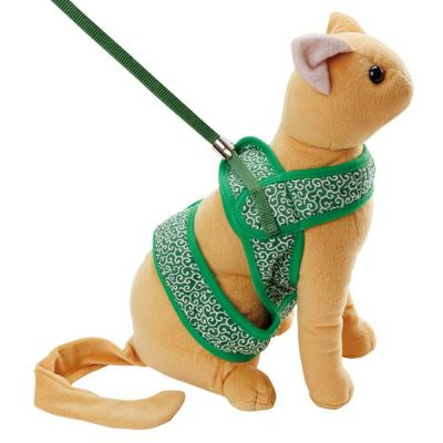 Cat Komachi Soft Harness Lead Karakusa S Green