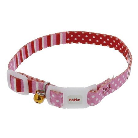 CAT COLLAR キャットカラー ボーダードットカラー ピンク | ペティオ