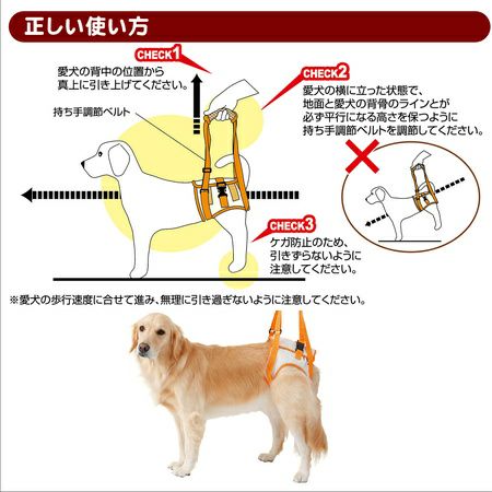 zuttone ずっとね 老犬介護用 歩行補助ハーネス 後足用K 3L | ペティオ