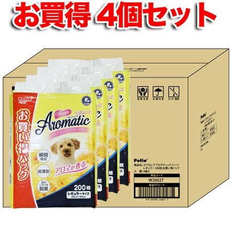 オンラインショップ限定セット品】送料無料 エアセレブ アロマティックペットシーツ レギュラー200枚 4個入り 800枚 お買い得パックケース |  ペティオ オンライン ショップ本店