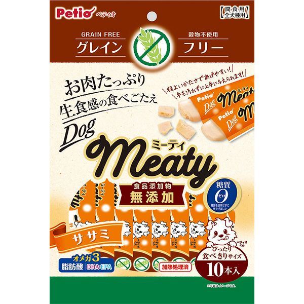 Meaty ミーティ グレインフリー ササミ 10本入 | ペティオ オンライン