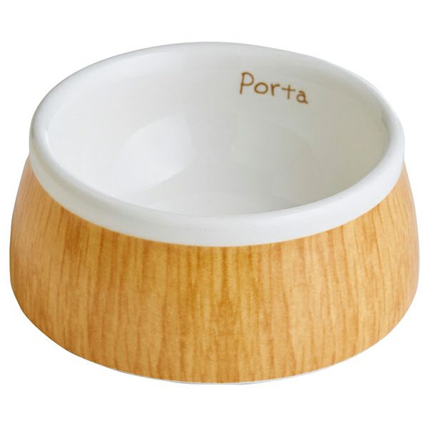 20%OFF！タイムセール】犬用食器 Porta ポルタ 木目調 陶器食器