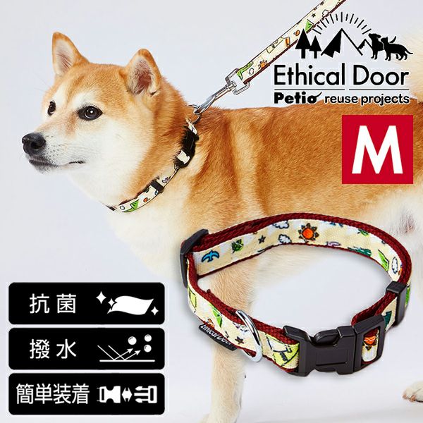 犬用首輪 EthicalDoor エシカルドア キャンプカラー M クリーム
