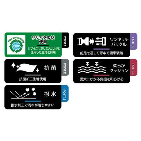 犬用胴輪 EthicalDoor エシカルドア 迷彩ベストハーネスSS ブラック