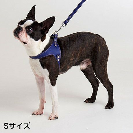 Porta ポルタ ソフトレザーベストハーネス S ネイビー | ペティオ