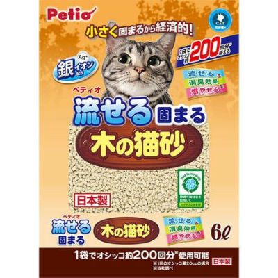 流せる固まる木の猫砂 6L | ペティオ オンライン ショップ本店