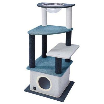 Tower for cats necoco cat living tower clear bowl & house type