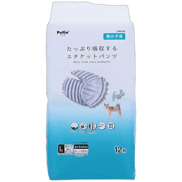 犬用オムツ フレス frais たっぷり吸収するエチケットパンツ 男の子用