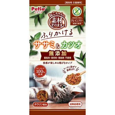 素材そのまま ねこちゃんの ふりかけるササミ＆カツオ 35g ペティオ オンライン ショップ本店