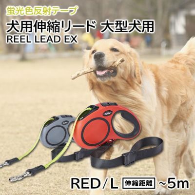 犬用伸縮リード リールリードEX L レッド | ペティオ オンライン