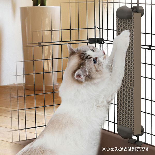 猫ケージ 2段 キャットケージ つめみがきホルダー付き モスグリーン 20%OFF】【数量限定スターター6点セット】キャットサークル 2段