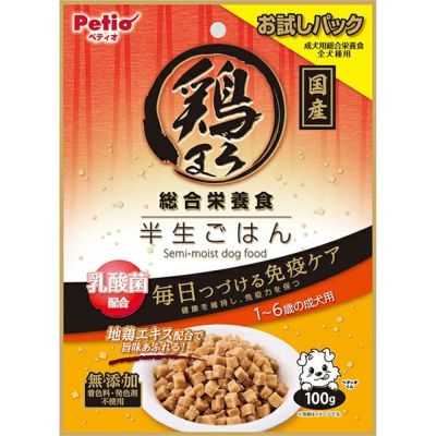 鶏まろ 総合栄養食 半生ごはん 1～6歳の成犬用 100g