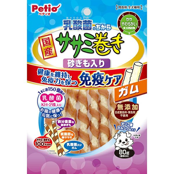乳酸菌のちから ササミ巻き 80g | ペティオ オンライン ショップ本店