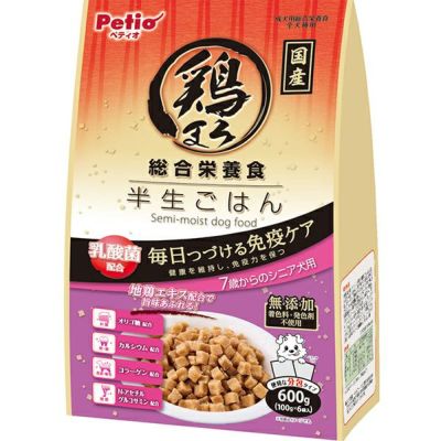 鶏まろ 総合栄養食 半生ごはん 7歳からのシニア犬用 600g