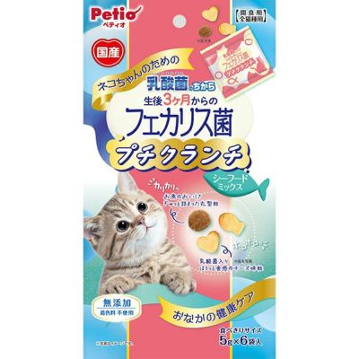 ネコちゃんの乳酸菌のちから 3ヶ月からのフェカリス菌プチクランチシーフード30g