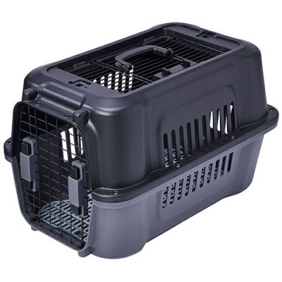 [10% OFF! Disaster Prevention Special] Dog and Cat Carrier 2-Door Tough House Carrier Black M [Members Only]