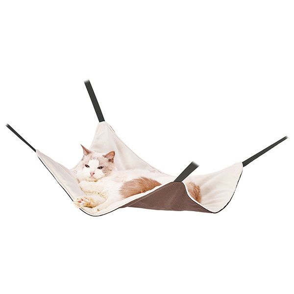 猫用ハンモック necoco 広々寝られる キャットハンモック ブラウン