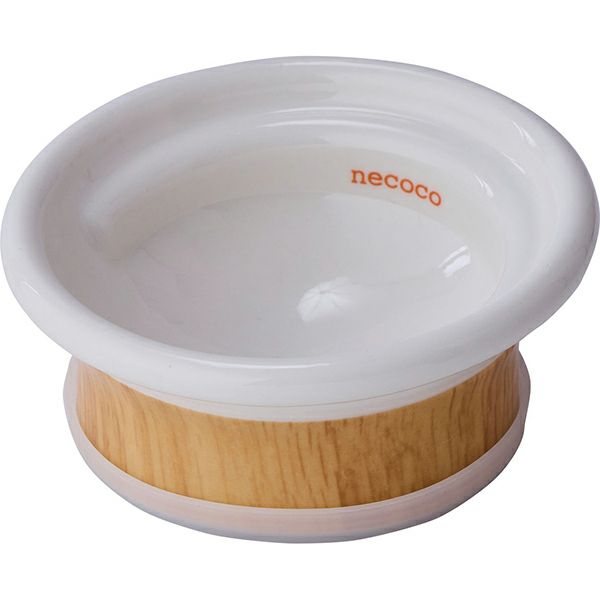 猫用食器 necoco 食べやすい木目調食器 ウェットフード向き