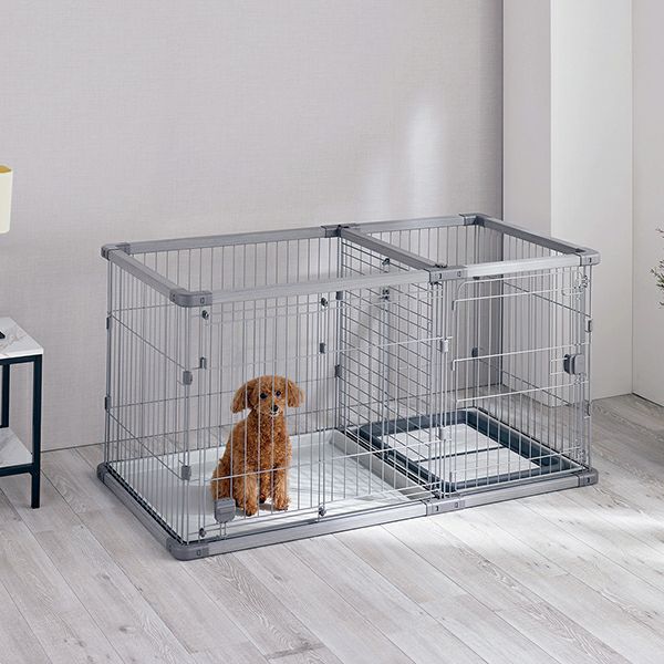 犬用 トイレのしつけが出来る ドッグルームサークルPlus グレー