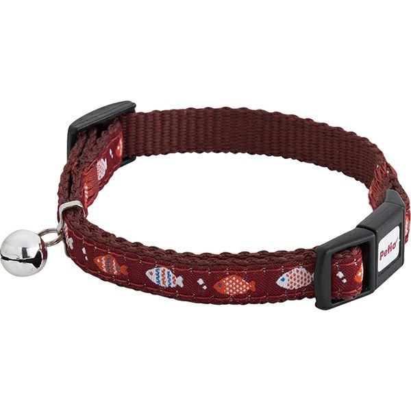 猫用首輪 CAT COLLAR サカナ ワインレッド | ペティオ オンライン