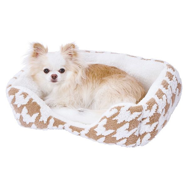 犬猫用ベッド あったかくつろぎベッド フィットスクエア M キャメル