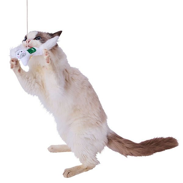 10%OFF！猫の日特集】猫用おもちゃ おいかけっこ馬じゃらし 白ウマ