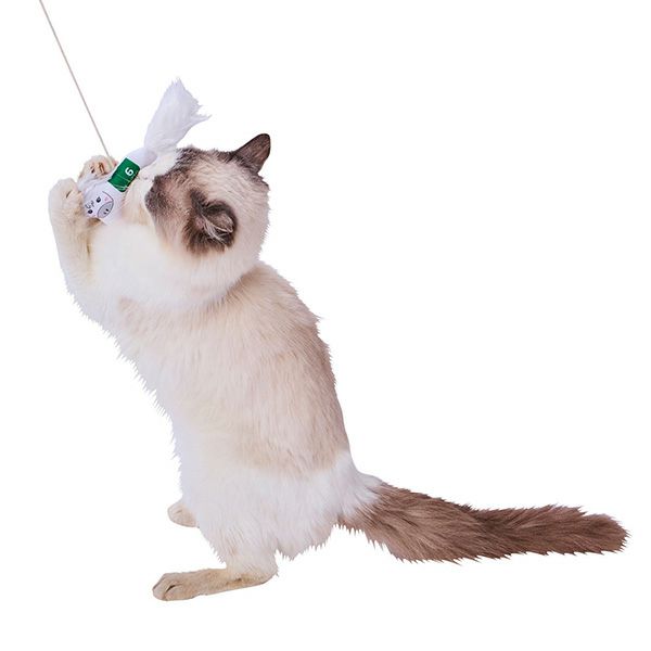 10%OFF！猫の日特集】猫用おもちゃ おいかけっこ馬じゃらし 白ウマ