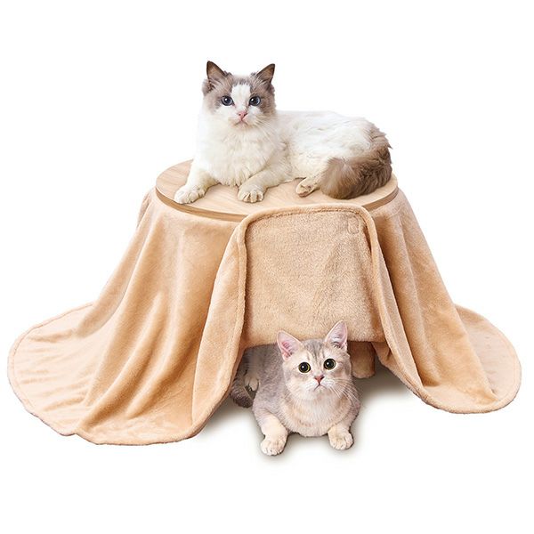 猫の顔デザインこたつ ヒーター付き Amazon | ペット用 こたつ 猫 犬 あったか ヒーター [2023年